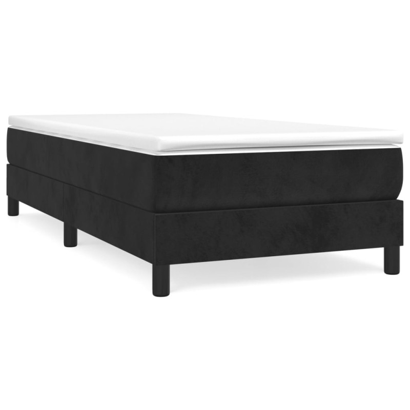 Cadre de lit sans matelas noir 100x200 cm velours