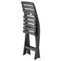 Chaises de jardin pliables lot de 2 Plastique Anthracite