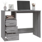 Bureau avec tiroirs Sonoma gris 102x50x76 cm Bois d ingénierie