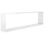 Étagères cube murales 2 pcs blanc brillant bois d ingénierie