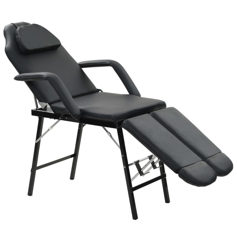 Fauteuil de massage pour traitement facial Simili cuir Noir