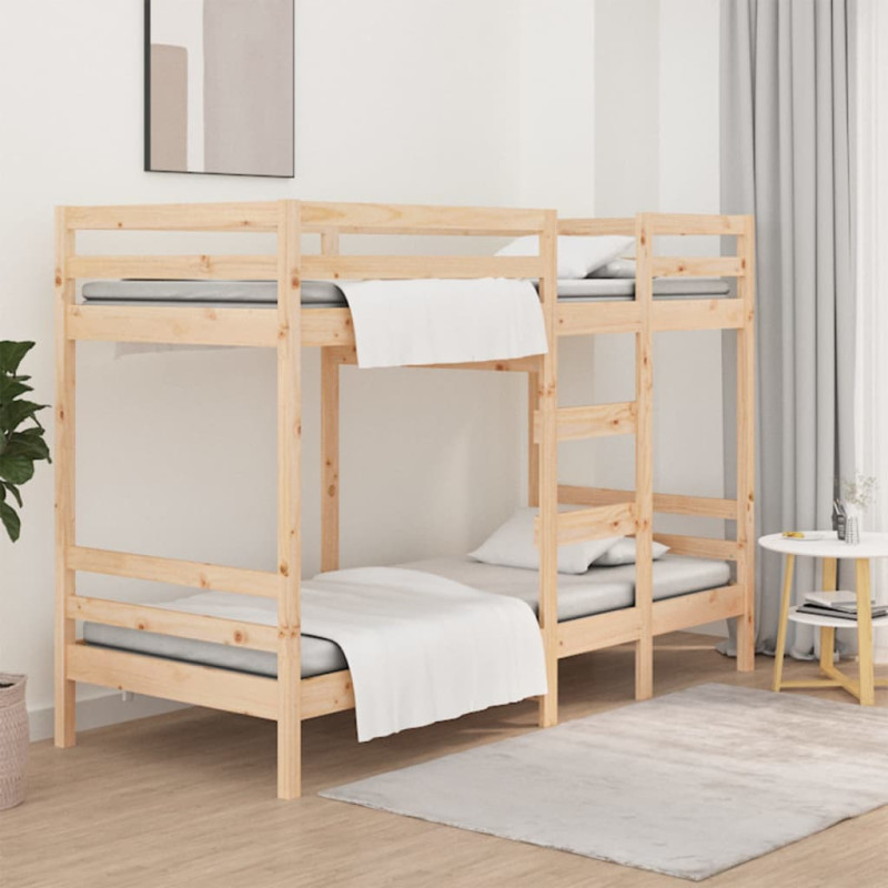 Lit superposé sans matelas 90x190 cm bois de pin massif