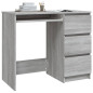 Bureau Sonoma gris 90x45x76 cm Bois d ingénierie