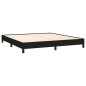 Cadre de lit sans matelas noir 180x200 cm tissu