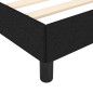 Cadre de lit sans matelas noir 180x200 cm tissu