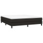 Cadre de lit sans matelas noir 180x200 cm tissu