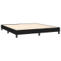 Cadre de lit sans matelas noir 180x200 cm tissu