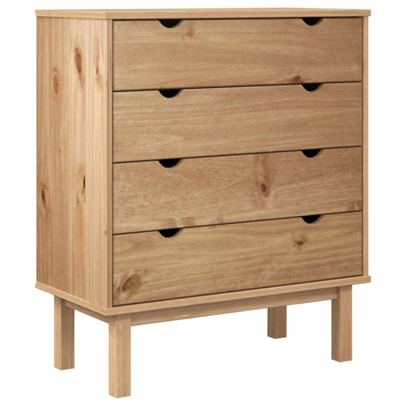 Commode OTTA 76,5x39,5x90 cm Bois de pin massif