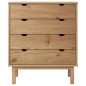 Commode OTTA 76,5x39,5x90 cm Bois de pin massif