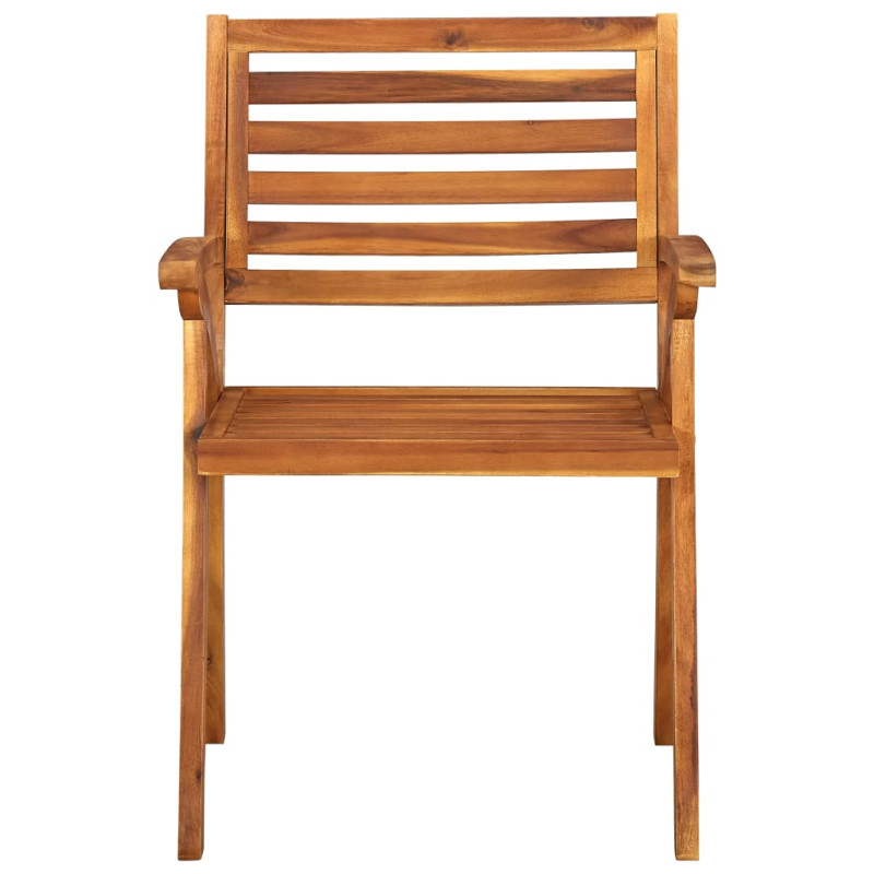 Chaises de jardin lot de 2 Bois d acacia solide