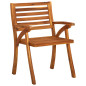 Chaises de jardin lot de 2 Bois d acacia solide