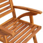 Chaises de jardin lot de 2 Bois d acacia solide