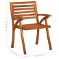 Chaises de jardin lot de 2 Bois d acacia solide