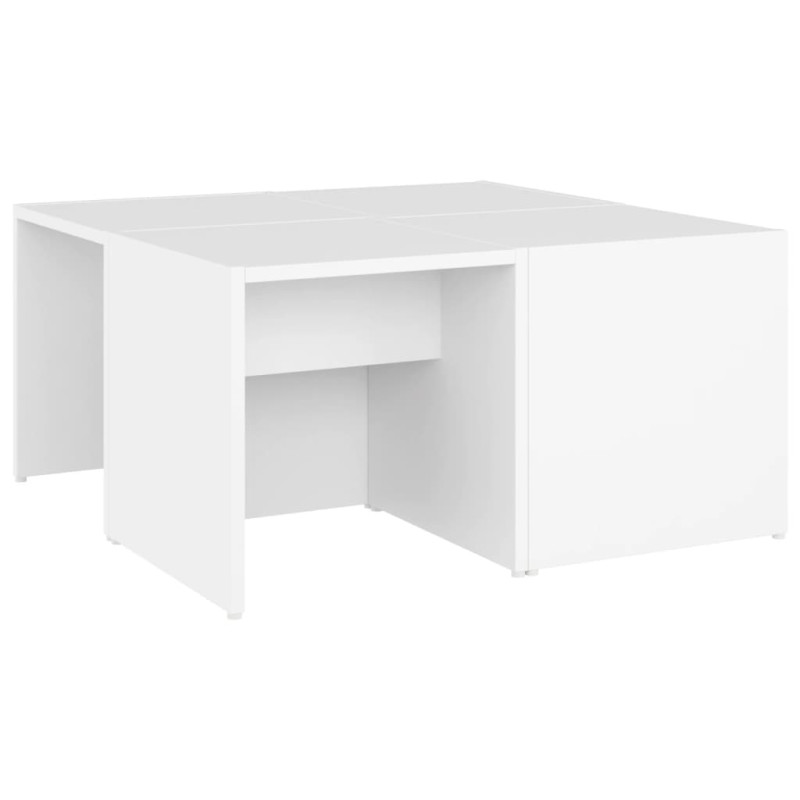 Tables basses 4 pcs blanc 33x33x33 cm bois d ingénierie