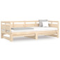 Lit coulissant sans matelas bois de pin massif 2x(90x190) cm