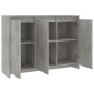 Buffet Gris béton 102x33x75 cm Bois d ingénierie