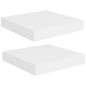 Étagères murales flottantes 2 pcs blanc 23x23,5x3,8 cm MDF