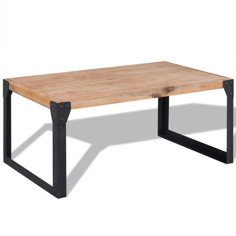 Table basse bois d acacia massif 100x60x45 cm