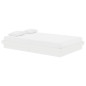 Cadre de lit sans matelas blanc bois massif