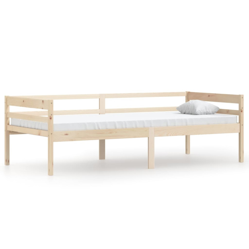 Cadre de lit sans matelas bois de pin massif 90x200 cm