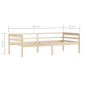 Cadre de lit sans matelas bois de pin massif 90x200 cm