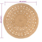 Tapis Design tressé Jute 180 cm Rond