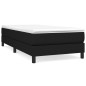 Cadre de lit sans matelas noir 90x200 cm tissu