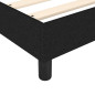 Cadre de lit sans matelas noir 90x200 cm tissu