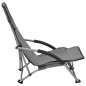 Chaises de plage pliables lot de 2 Gris Tissu