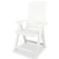 lot de 2 Chaises inclinables de jardin Plastique Blanc