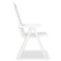 lot de 2 Chaises inclinables de jardin Plastique Blanc