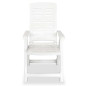 lot de 2 Chaises inclinables de jardin Plastique Blanc