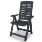 Chaises inclinables de jardin lot de 2 Plastique Anthracite