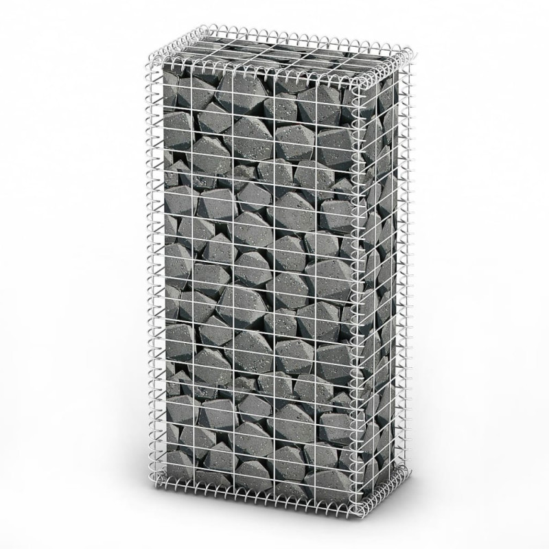 Panier de gabion avec couvercle Fil galvanisé 100x50x30 cm 