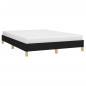 Cadre de lit sans matelas noir 140x190 cm tissu