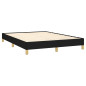 Cadre de lit sans matelas noir 140x190 cm tissu