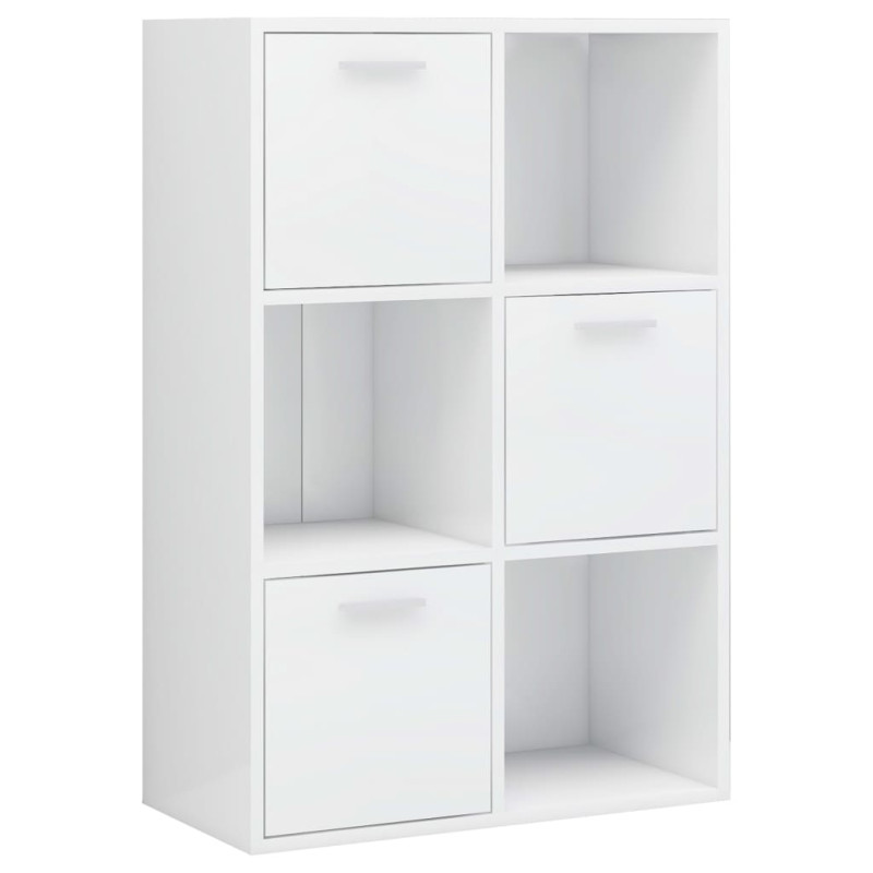 Armoire de rangement Blanc brillant Bois d’ingénierie