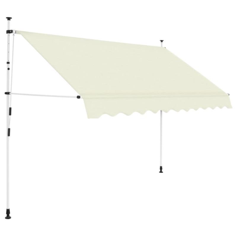 Auvent manuel rétractable 250 cm Crème