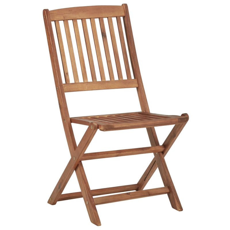 Chaises pliables d extérieur lot de 4 Bois d acacia solide