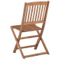 Chaises pliables d extérieur lot de 4 Bois d acacia solide