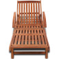 Chaise longue bois massif d acacia