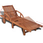 Chaise longue bois massif d acacia