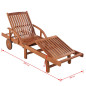 Chaise longue bois massif d acacia