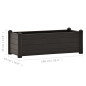 Lit surélevé de jardin PP Anthracite 100x43x35 cm