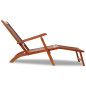 Chaise de terrasse avec repose pied Bois d acacia solide