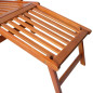 Chaise de terrasse avec repose pied Bois d acacia solide