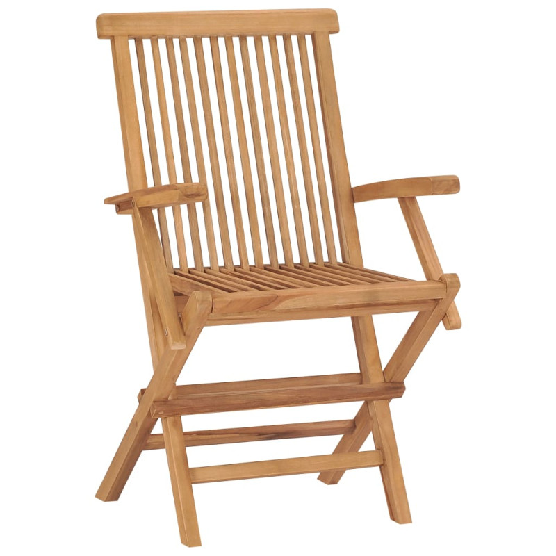 Chaises de jardin lot de 8 Bois de teck massif