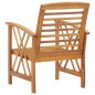 Chaises de jardin lot de 2 Bois d acacia massif