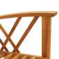 Chaises de jardin lot de 2 Bois d acacia massif