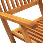 Chaises pliables d extérieur lot de 4 Bois d acacia solide